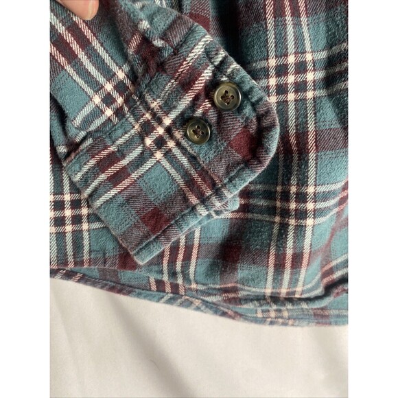 St. Johns Bay Men's Plaid Size Large Long Sleeve Button Down Flannel Shirt - Picture 5 of 9